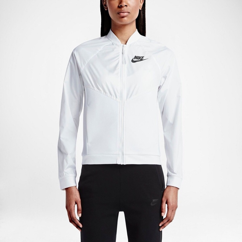Nike Tech Hypermesh Bomber Womens Sport Jacket White